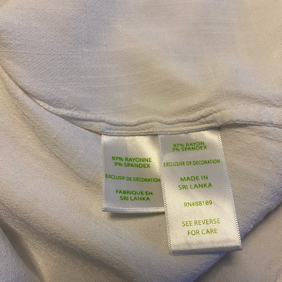 EUC Lilly Pulitzer Sea Avenue Embroidered Tunic Top in Resort White - Picture 6 of 6